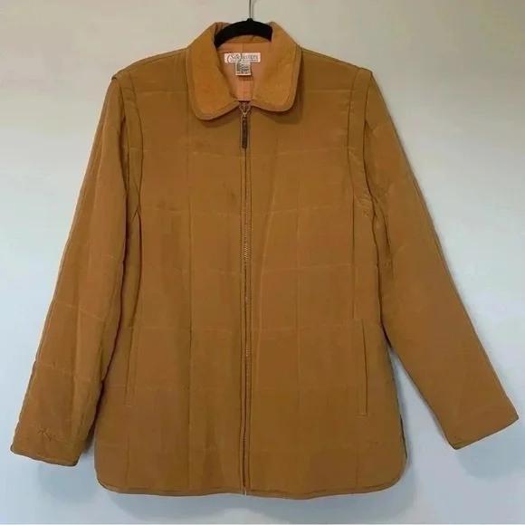 Diane Von Furstenberg yellow mtard 100 silk 2 in 1 jacket vest - Picture 1 of 3